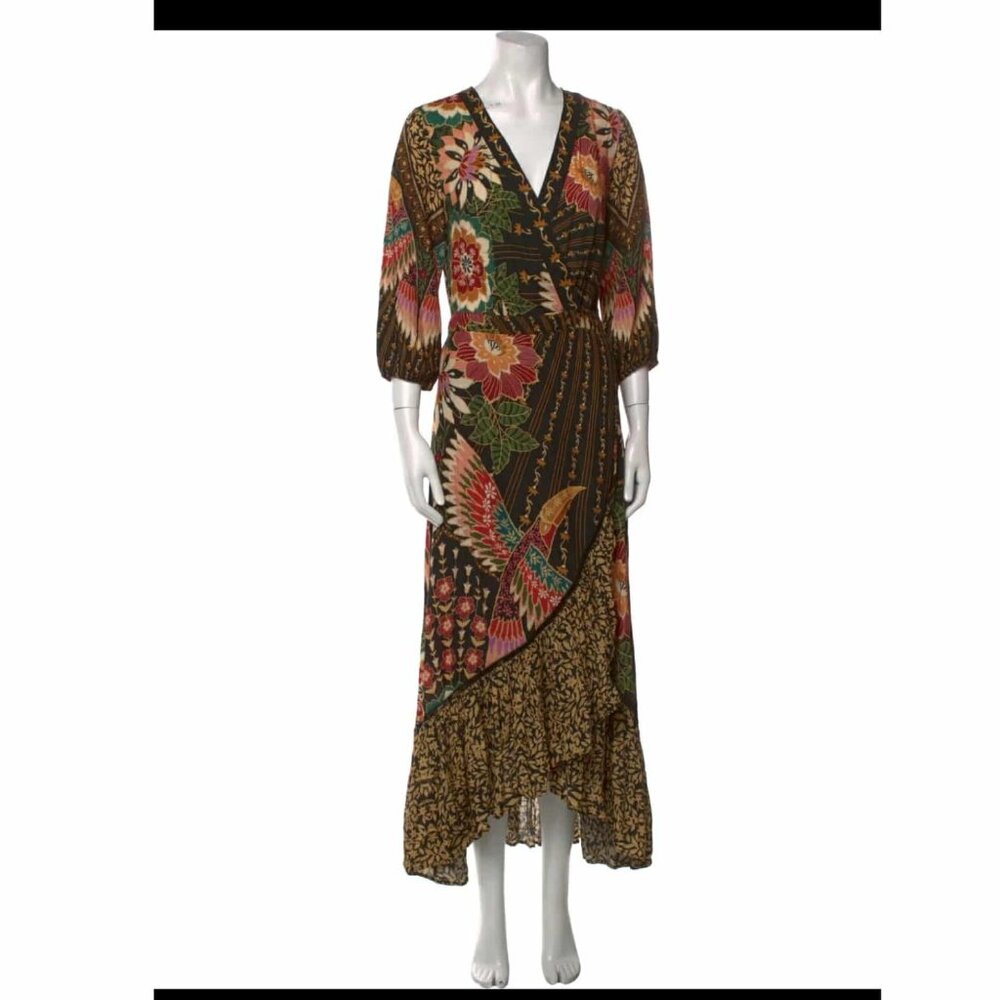 Farm Rio Printed Long Dress Size: S - Picture 2 of 8